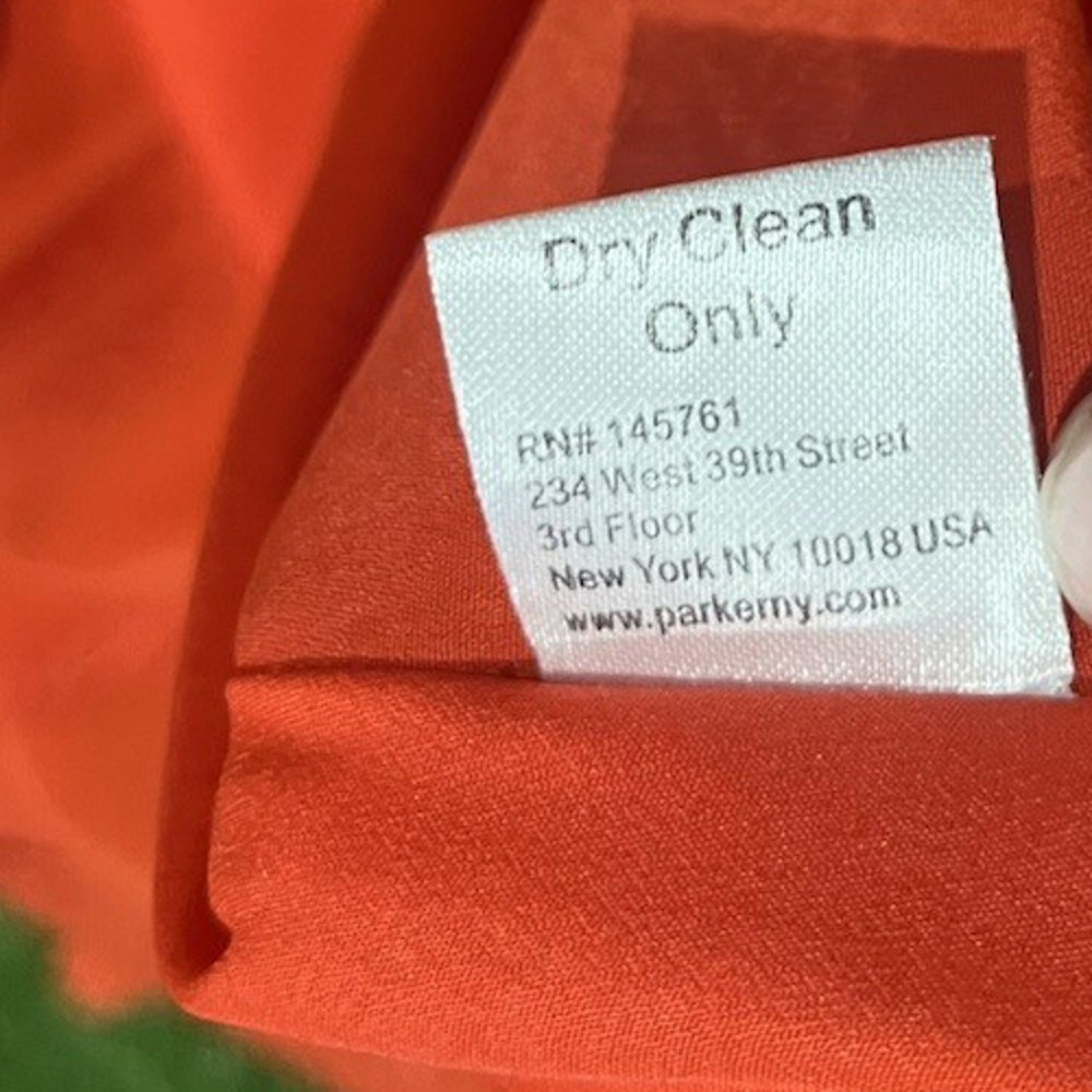 PARKER Nia Orange Silk Embroidered Lace Popover Party Dress Small NEW $398 - Picture 11 of 13